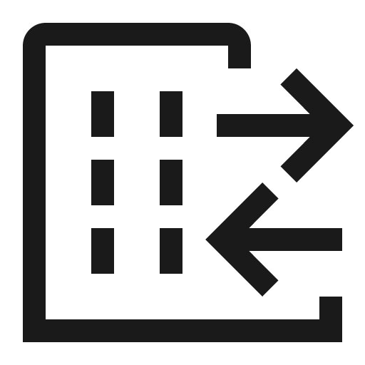 Connection two way icon, solid style, from Carbon