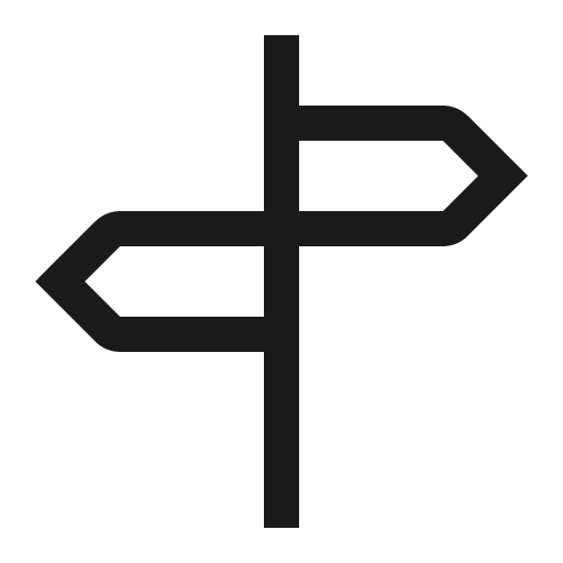 Crossroads icon, solid style, from Carbon