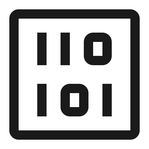 Data blob icon, solid style, from Carbon