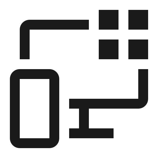 Devices apps icon, solid style, from Carbon
