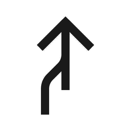 Direction merge left icon, solid style, from Carbon
