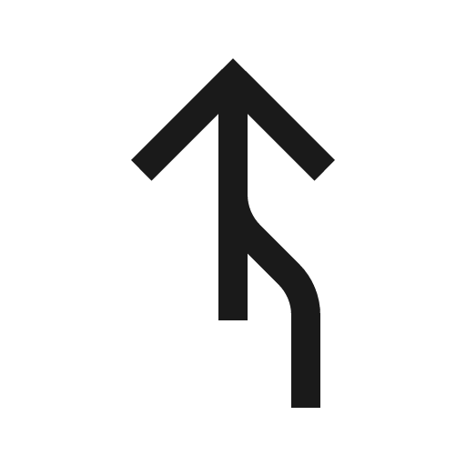Direction merge right icon, solid style, from Carbon