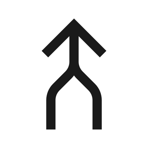Direction merge icon, solid style, from Carbon
