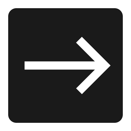 Direction straight right filled icon, filled style, from Carbon