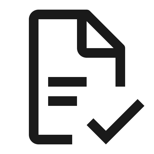 Document requirements icon, solid style, from Carbon