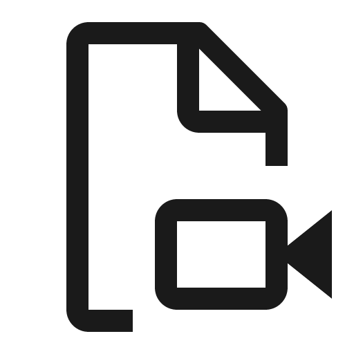 Document video icon, solid style, from Carbon