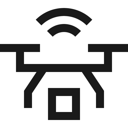 Drone delivery icon, solid style, from Carbon