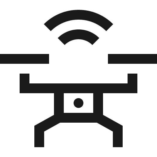 Drone video icon, solid style, from Carbon
