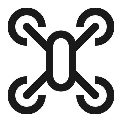 Drone icon, solid style, from Carbon