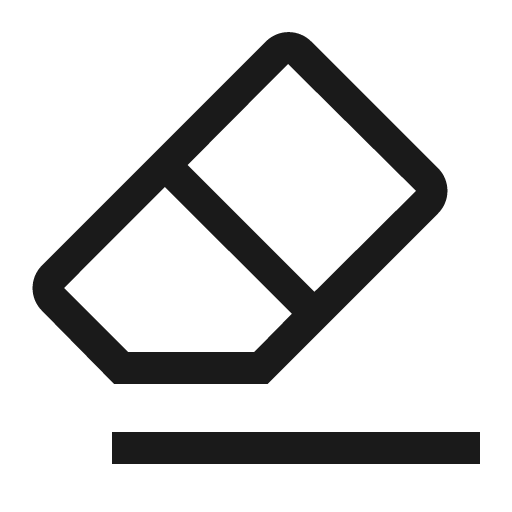 Erase icon, solid style, from Carbon