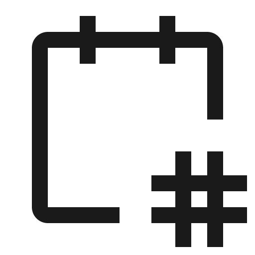 Event number icon, solid style, from Carbon