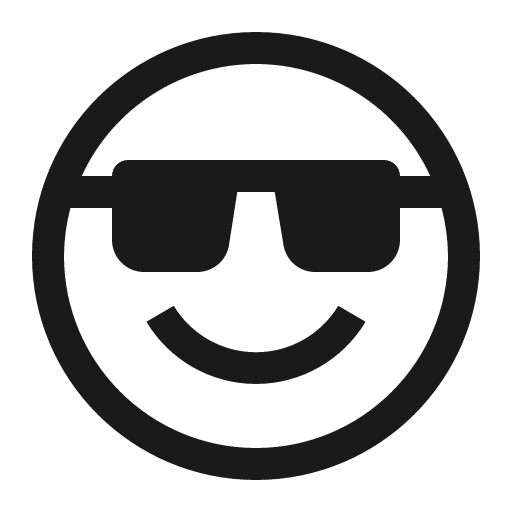 Face cool icon, solid style, from Carbon