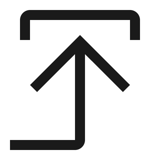 Fetch upload icon, solid style, from Carbon