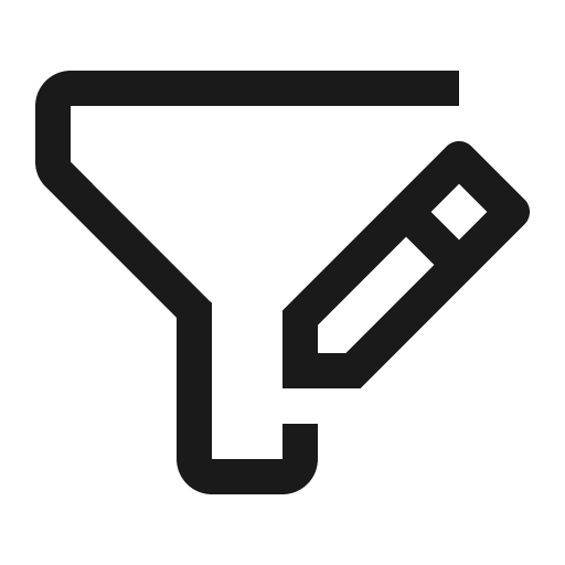 Filter edit icon, solid style, from Carbon