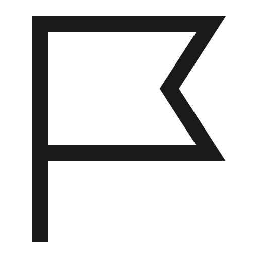Flag icon, solid style, from Carbon