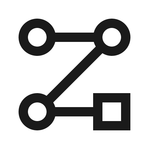 Flow data icon, solid style, from Carbon
