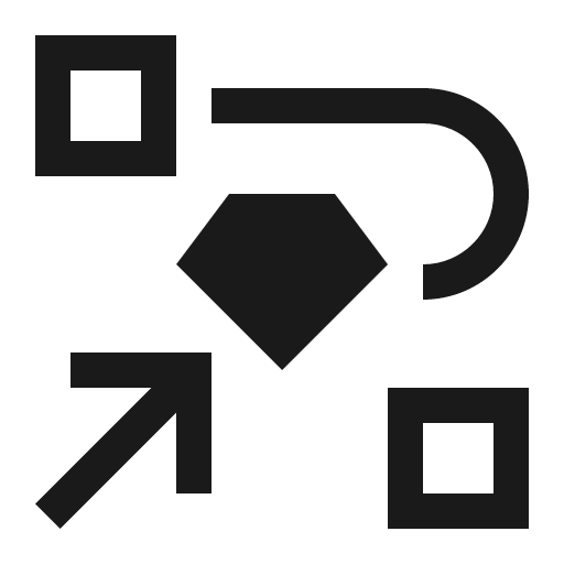 Flow modeler reference icon, solid style, from Carbon