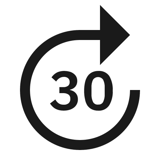 Forward 30 icon, solid style, from Carbon