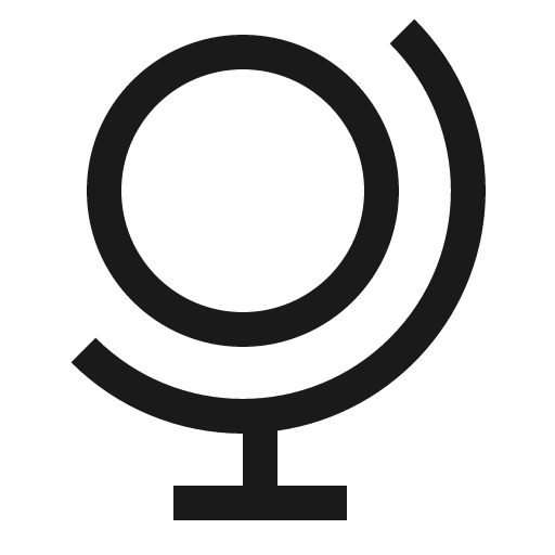 Globe icon, solid style, from Carbon