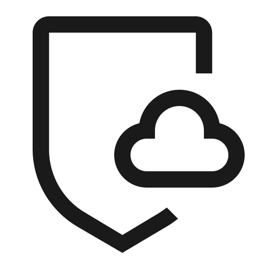 Ibm cloud security icon, solid style, from Carbon