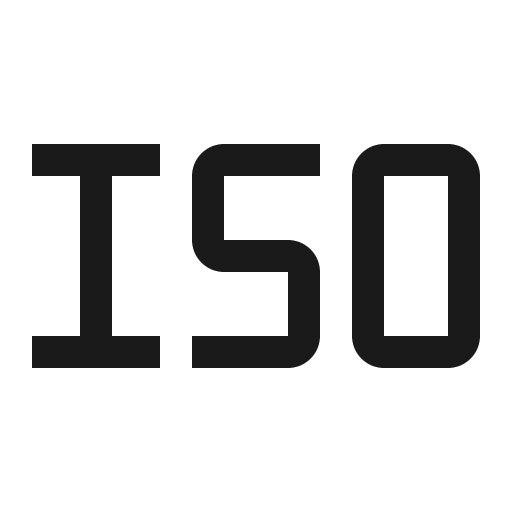 Iso icon, solid style, from Carbon