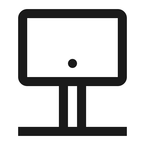 Kiosk device icon, solid style, from Carbon