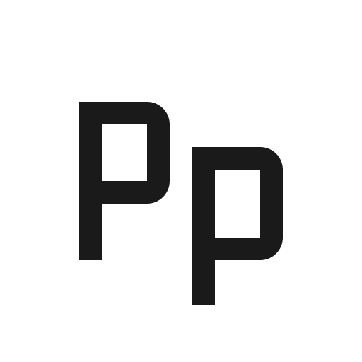 Letter pp icon, solid style, from Carbon