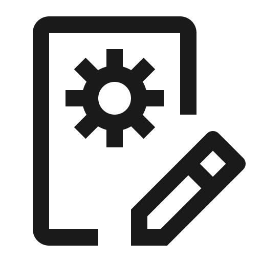 License maintenance draft icon, solid style, from Carbon