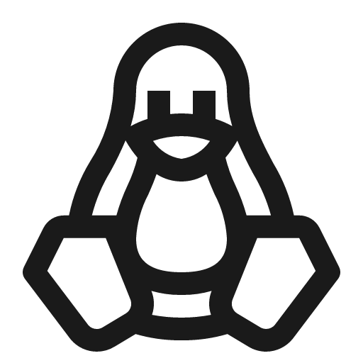 Linux icon, solid style, from Carbon