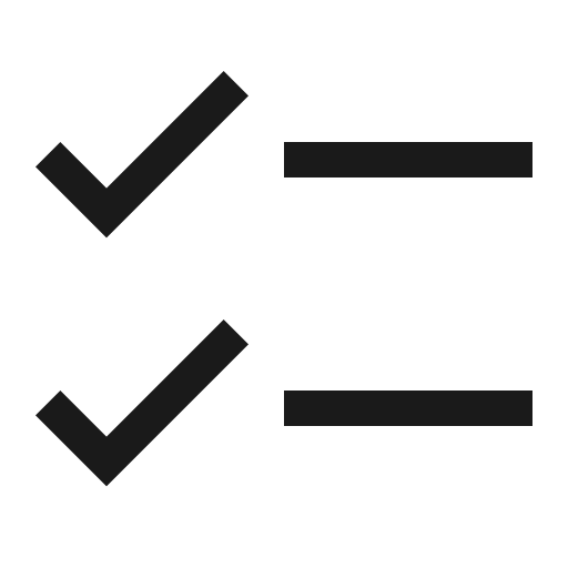 List checked icon, solid style, from Carbon