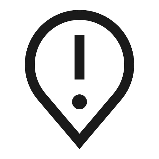 Location hazard icon, solid style, from Carbon