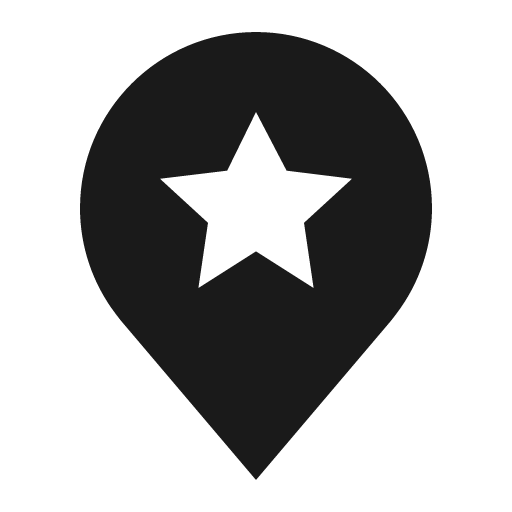 Location star filled icon, filled style, from Carbon