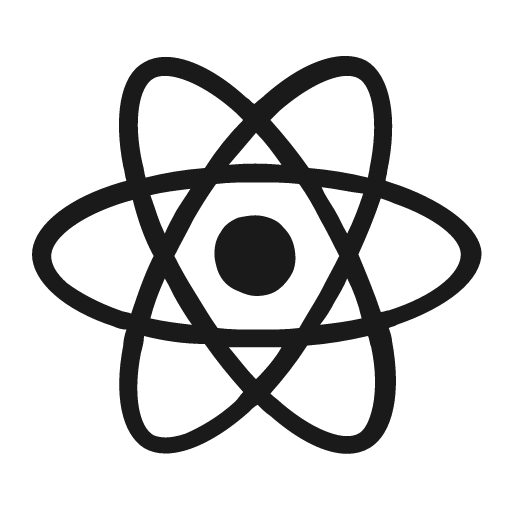 Logo react icon, solid style, from Carbon
