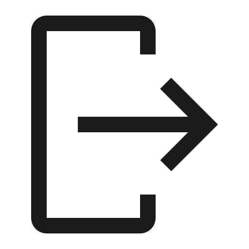 Logout icon, solid style, from Carbon