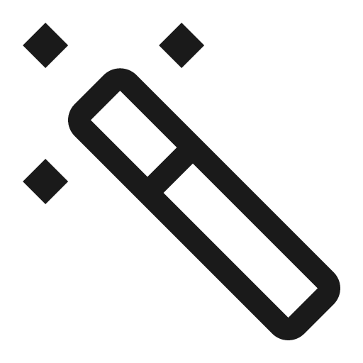 Magic wand icon, solid style, from Carbon