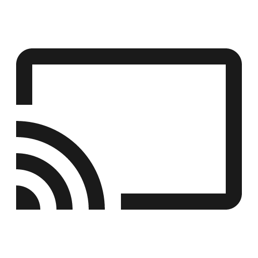 Media cast icon, solid style, from Carbon