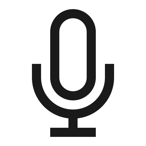 Microphone icon, solid style, from Carbon