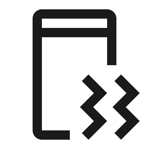 Mobile crash icon, solid style, from Carbon