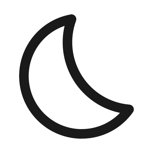 Moon icon, solid style, from Carbon