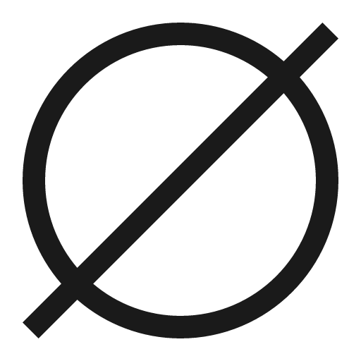 Null sign icon, solid style, from Carbon