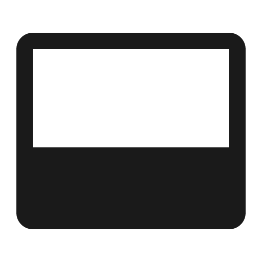 Open panel filled bottom icon, solid style, from Carbon