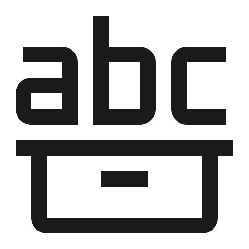 Package text analysis icon, solid style, from Carbon