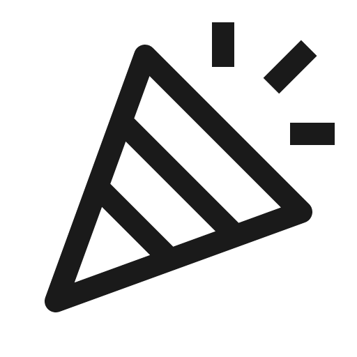 Party popper icon, solid style, from Carbon