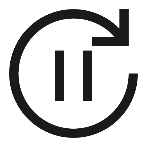 Pause future icon, solid style, from Carbon