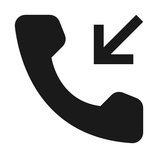 Phone incoming filled icon, filled style, from Carbon