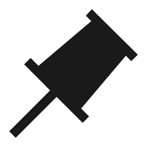 Pin filled icon, filled style, from Carbon