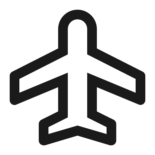 Plane icon, solid style, from Carbon