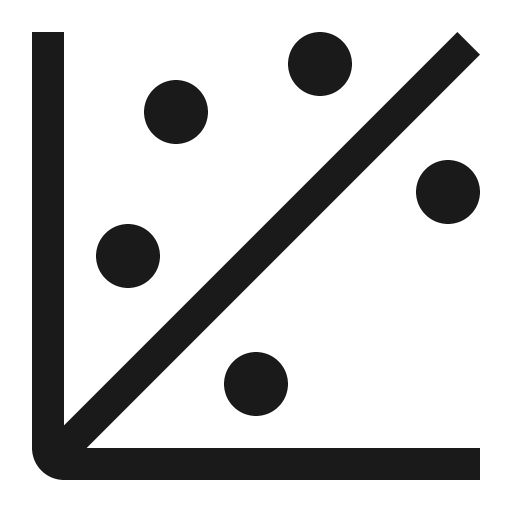 Qq plot icon, solid style, from Carbon