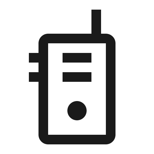 Radio push to talk icon, solid style, from Carbon