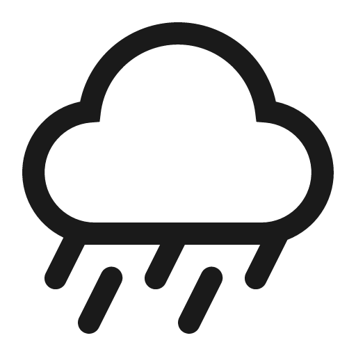 Rain heavy icon, solid style, from Carbon